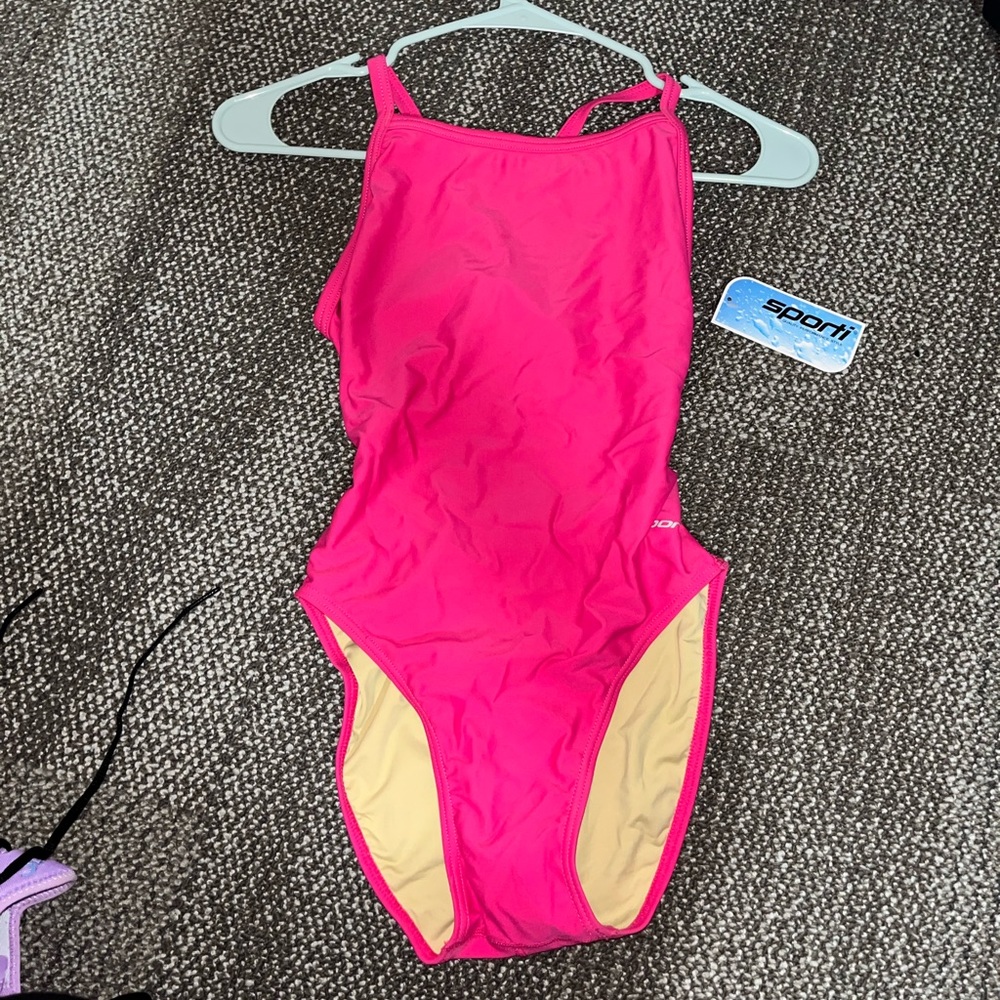 New Sporti one piece swim suit size 30